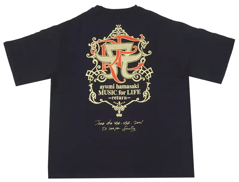 衣類　浜崎あゆみ TeamAyu 限定Tシャツ ブラック Mサイズ 「ayumi hamasaki MUSIC for LIFE ～return～」 駿河屋 -<中古>浜崎あゆみ TeamAyu 限定Tシャツ ブラック M