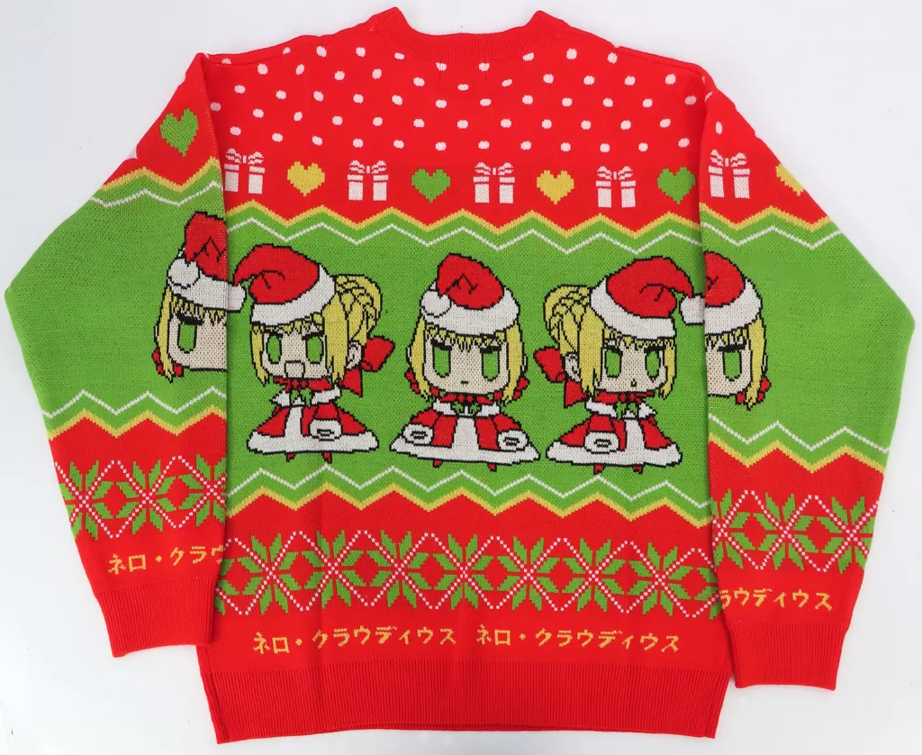 ワダアルコ展 セイバーサンタ クリスマスセーター XL ネロ・クラウディウス ワダアルコ展 セイバーサンタのクリスマスセーター Lサイズ ネロ