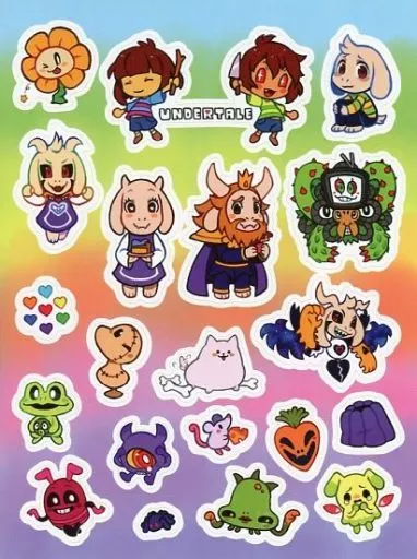 駿河屋 -<中古>ちていのなかま ステッカー(Aセット) 「UNDERTALE