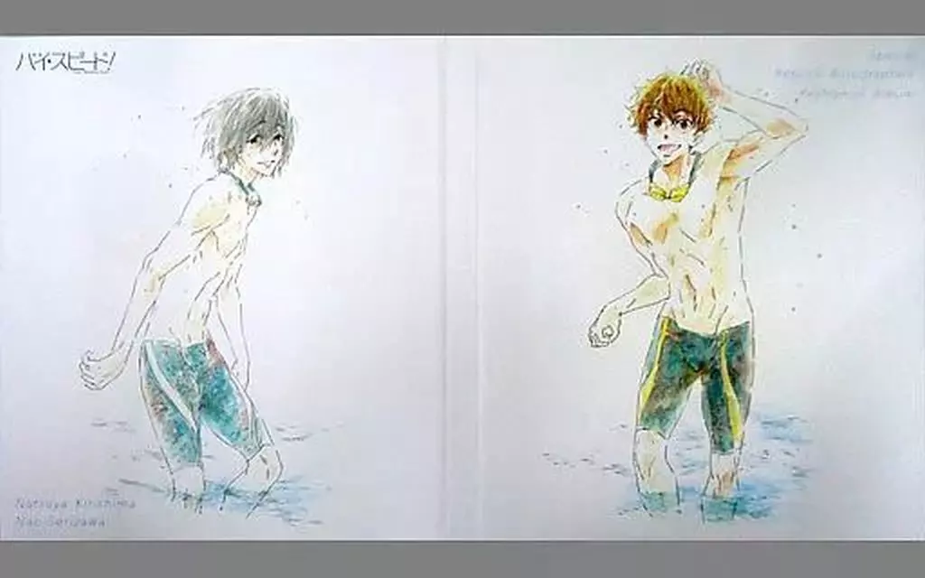 ハイ☆スピード！ 岩鳶中水泳部スペシャル複製原画色紙アルバム　Free! 駿河屋 -<中古>岩鳶中水泳部スペシャル複製原画色紙アルバム3