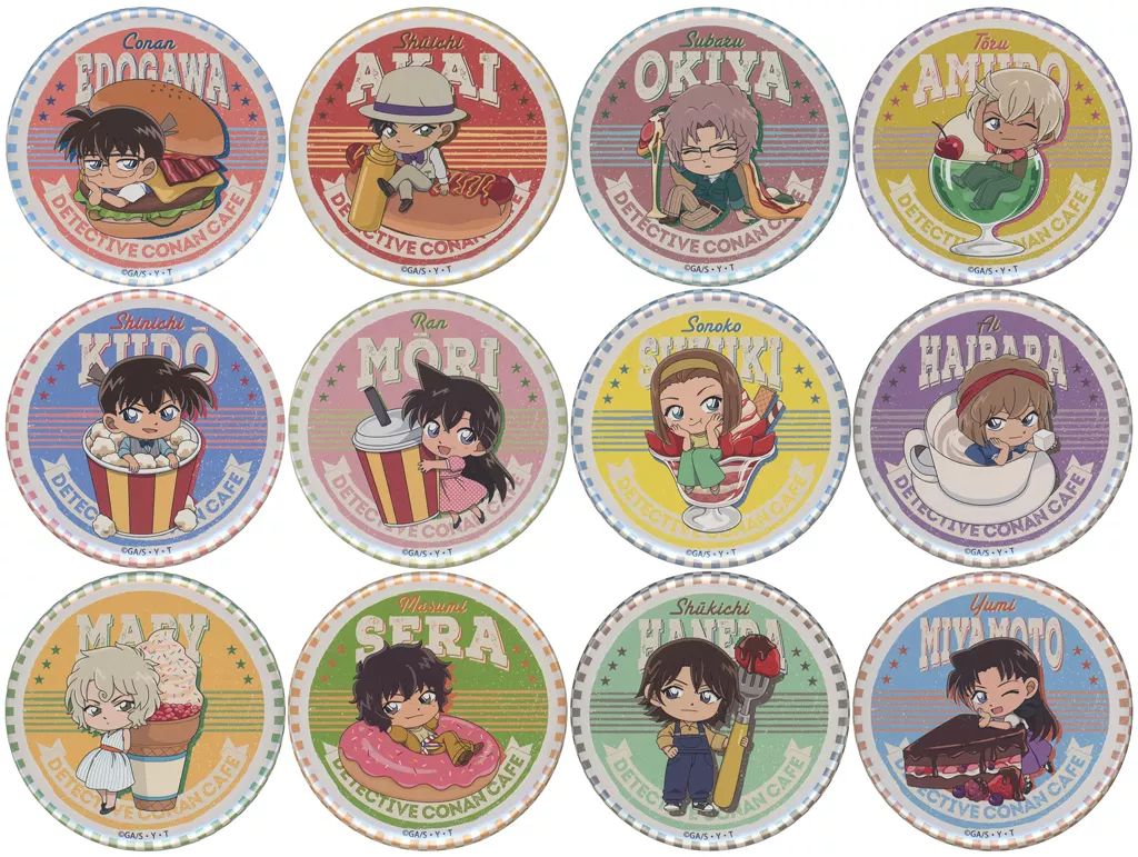名探偵コナン　コナンカフェ 2021 ミニキャラ　缶バッジ　計3点セット　レア 名探偵コナン コナンカフェ 2021 ミニキャラ 缶バッジ 計3点セット