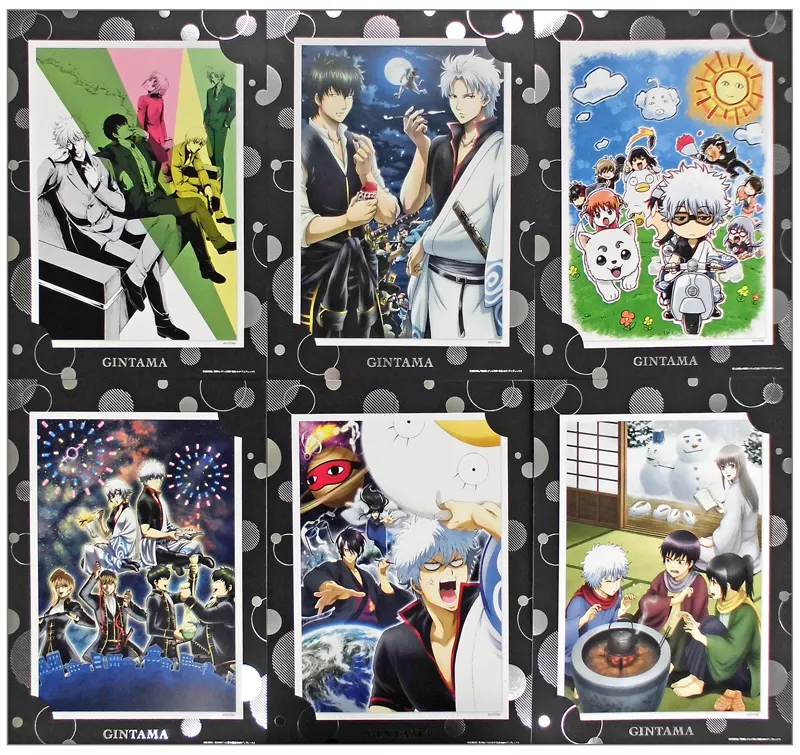 イラストポートレート　6枚セット　銀魂 THE FINAL 駿河屋 -<中古>集合 イラストポートレート6枚セットC 「銀魂 THE FINAL