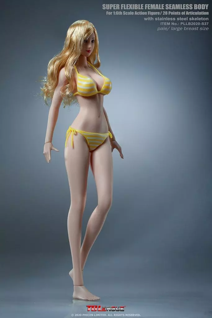 ドール　シームレス アニメ少女素体(ゴールドヘア/ラージバスト/ペールスキン) withヘッド 1/6 ドール 駿河屋 -【アダルト】<新品/中古>シームレス アニメ少女素体