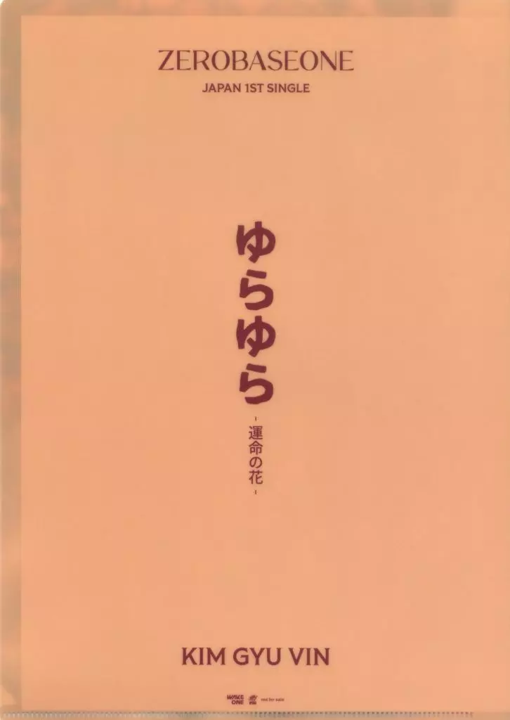 クリアファイルキム・ギュビン(ZEROBASEONE) オリジナル・A4クリア