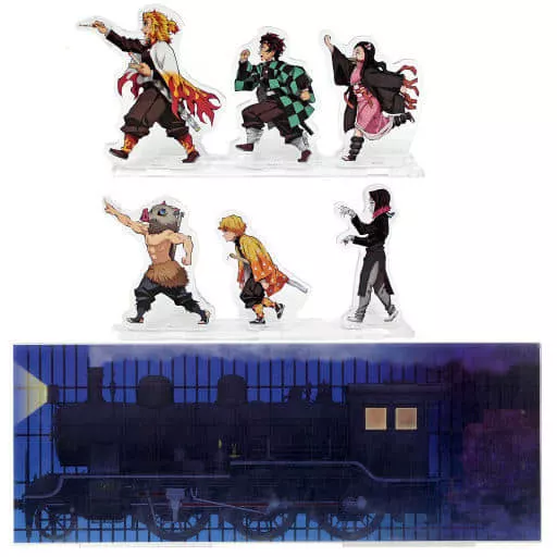 アクリルスタンド・アクリルパネル　[単品] 集合 背景付きキャラクターアクリルスタンド6個セット 「C98 劇場版 鬼滅の刃 ～無限列車編～ 出発進行セット」