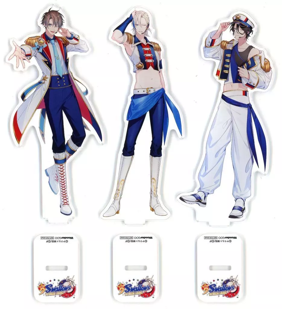 アクリルスタンド・アクリルパネル　[単品] 柊翔琉＆甘城奏汰＆クラン アクリルフィギュア3種セット 「Switchソフト My9Swallows TOPSTARS LEAGUE WonderGOO限定セット」 同梱特典