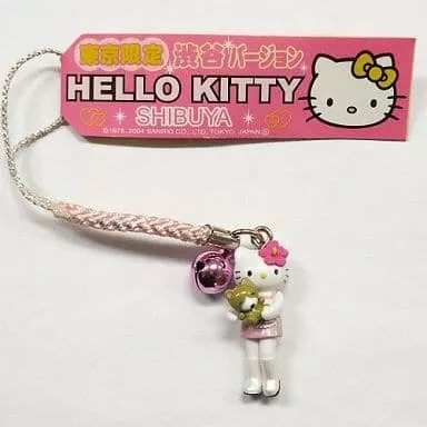 キーホルダー・マスコット(キャラクター)　キティ 渋谷バージョン 根付け (ピンク/シルバー) 「ハローキティ」 東京限定