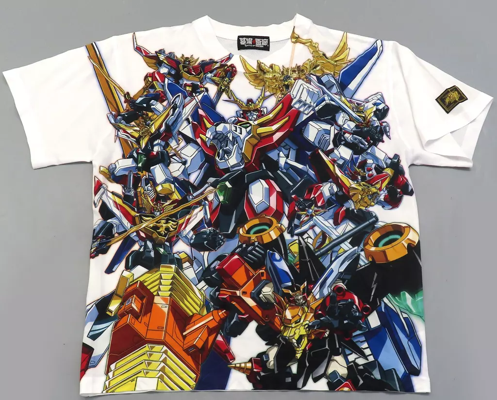 衣類　集合 全面プリントTシャツ ホワイト フリーサイズ 「勇者シリーズ30周年記念 超勇者展」