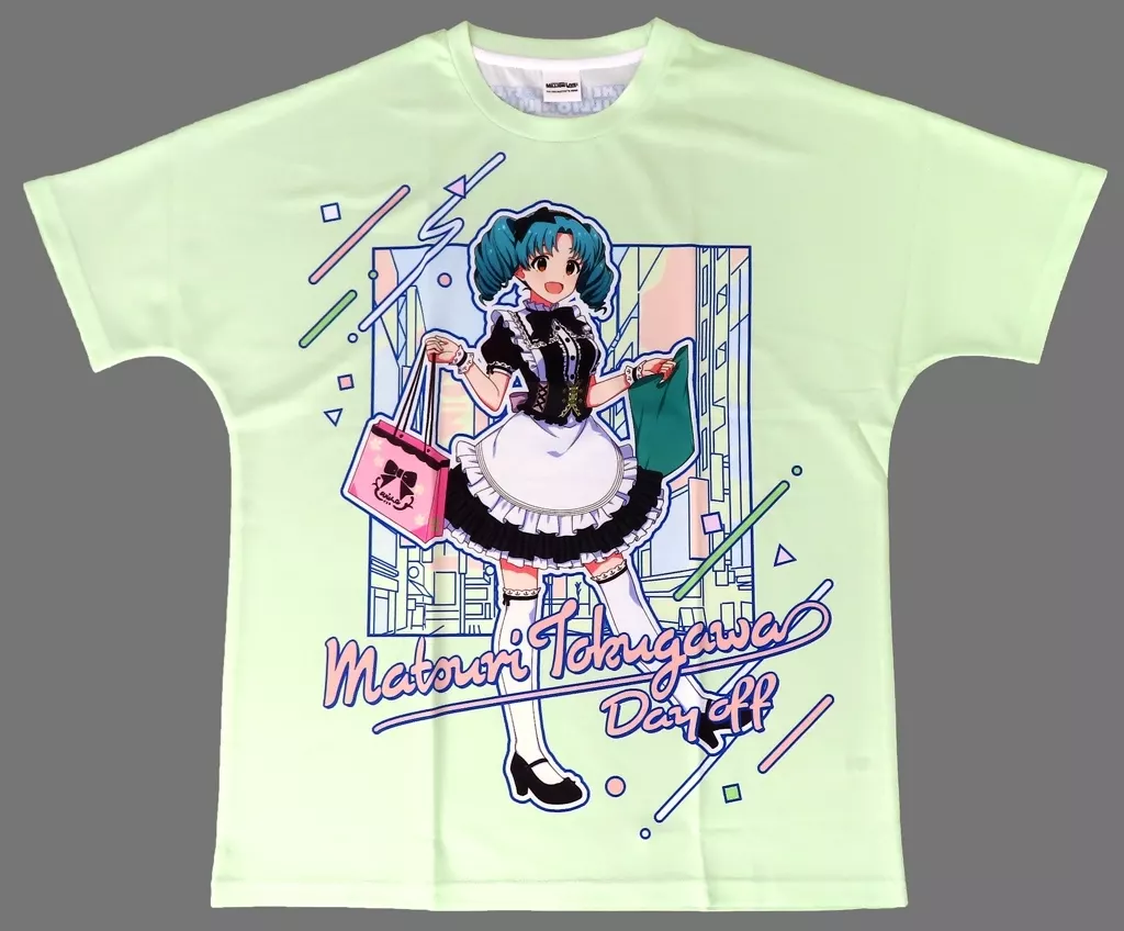 Tシャツ　徳川まつり 両面フルカラーTシャツ 秋葉原っぱフェスティバル 描き下ろし ver. グリーン フリーサイズ 「アイドルマスター ミリオンライブ! シアターデイズ 7th Anniversary in AKIHABARA ～秋葉原っぱフェスティバル～」