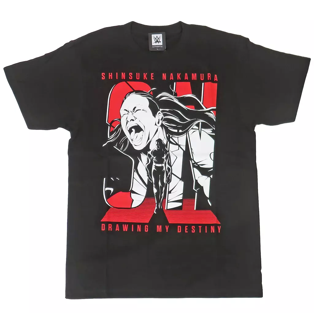 Tシャツ　中邑真輔(WWE) Drawing My Destiny Tシャツ ブラック Lサイズ
