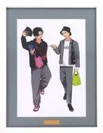 付属品付)ハッピークソライフ はらだ先生 描き下ろし 粕谷京太郎＆葛谷善行 わくわくショッピングver. キャラファイングラフ