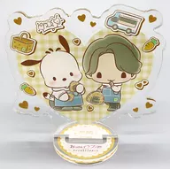 六道菊之助＆ポチャッコ アクリルぷちスタンド(描き下ろしイラスト) 「おっさんずラブ -リターンズ-×サンリオキャラクターズ」