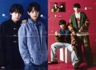 両面ピンナップポスター(二つ折) 阿達慶＆千井野空翔/伊藤篤志＆池川侑希弥(ジュニア) Duet 2025年1月号 綴じ込み付録