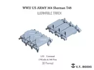 1/35 WWII アメリカ M4シャーマン中戦車用 T48型 可動式履帯(3Dプリント製) ディティールアップパーツ [P35-081]