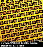 1/35 WWII 独 ベルトバックルセット(国防軍/武装親衛隊/警察/国家労働奉仕団/突撃隊/海軍/空軍など用) エッチングパーツ [RDM35PE23]