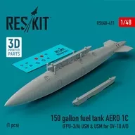 1/48 OV-10 (A、D) 150ガロン AERO 1C増槽 w/中央パイロン (米海軍・海兵隊式) ディティールアップパーツ [RSKU48-0411]