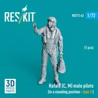 1/72 ラファールC/M 男性パイロット 立姿勢 2 ガレージキット [RSKF72-0062]
