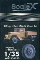 1/35 ZiS-5 自重変形ホイールセット (スペアタイヤ入) (ホビーボス用) ディティールアップパーツ [SCXWW35002S]