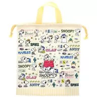 スヌーピー 巾着 Lサイズ 「PEANUTL(LNOOPY)」