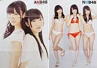 リバーシブル初夢特大ポスター 柏木由紀＆渡辺麻友(AKB48)/山本彩＆山田菜々＆渡辺美優紀(NMB48) FLASHスペシャル2012年2月号付録