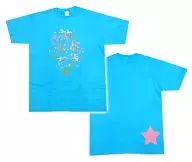 神楽坂ゆか(田村ゆかり) Tシャツ ブルー Lサイズ 「神楽坂ゆかファーストコンサート～初めてだから...ね?お熱にサマーキッス?～」