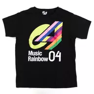 Tシャツ ブラック XLサイズ 「LAWSON premium event Music Rainbow 04」