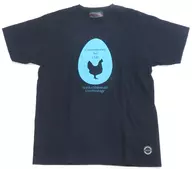 芝崎典子 コラボ半袖Tシャツ Chicken ネイビー レディースLサイズ 「芝崎典子×LIVERTINE AGE」 完全受注生産限定