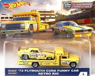 1/64 72 PLYMOUTH CUDA FUNNY CAR / RETRO RIG 「Hot Wheels TEAM TRANSPORT」 [FLF57]