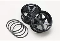 ドリフト用 6本スポークホイール オフセット7/ブラック 2個入 [TW-5313B7]