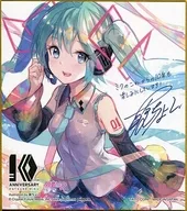 初音ミク(イラスト：藤ちょこ) 描き下ろしミニ色紙 「タイトーくじ本舗 初音ミク 10th Anniversary」 描き下ろしミニ色紙賞