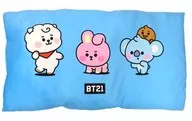 てくてくベイビーB 長座布団(ブルー) 「BT21×アベイル」
