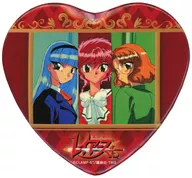 9.獅堂光＆龍咲海＆鳳凰寺風 ハート缶バッジ 「魔法騎士レイアース」
