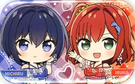 入華＆みちる(ちびキャラ) スクエア缶バッジ 「DMMスクラッチ! ドルフィンウェーブ スクラッチ」 E-4賞