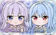 氷織＆シュネー(ちびキャラ) スクエア缶バッジ 「DMMスクラッチ! ドルフィンウェーブ スクラッチ」 E-5賞