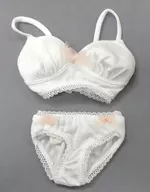 DD用 リボンブラ＆ショーツセット(白・ピンクリボン・L胸) 「ランジェリーボックス」 ドルパ36 in ジョイフェス4・アフター＆ボークスショップ＆ホビー天国ウェブ限定