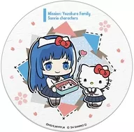 夜桜六美×ハローキティ 白雲石コースター ミニキャラver. 「夜桜さんちの大作戦×サンリオキャラクターズ」