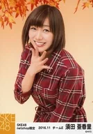 須田亜香里/上半身/SKE48 2016年11月度 net shop限定個別生写真「2016.11」「秋の行楽」