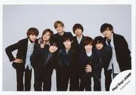 Hey!Say!JUMP/集合(9人)/横型・膝上・衣装黒白紺・センター山田・八乙女右手腰/17-18冬 コンサートグッズ撮影オフショット/公式生写真