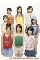 Berryz工房/集合(8人)/膝上・センター菅谷・背景白・ポストカードサイズ/公式生写真