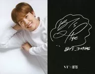 防弾少年団/J-HOPE(ジェイホープ)/裏面黒・印刷サイン入り/「VT x BTS ジャンボ歯ブラシキット(ブラック)」フォトカード