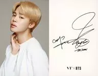 防弾少年団/Jimin(ジミン)/裏面白・印刷サイン入り/「VT x BTS ジャンボ歯ブラシキット(ホワイト)」フォトカード