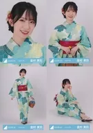 ◇金村美玖/日向坂46ランダム生写真【2024年 浴衣衣装】 4種コンプリートセット