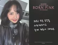 BLACKPINK/リサ(LISA)/裏面印刷メッセージ入り/映画「BLACKPINK WORLD TOUR [BORN PINK] IN CINEMAS」入場者特典セルフィーフォトカードB 第3弾