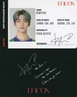 THE BOYZ/KEVIN(ケビン)/裏面印刷サイン、メッセージ入り/写真集「DICON ISSUE N.13 THE BOYZ BOn voYage(type A)」特典IDカード 